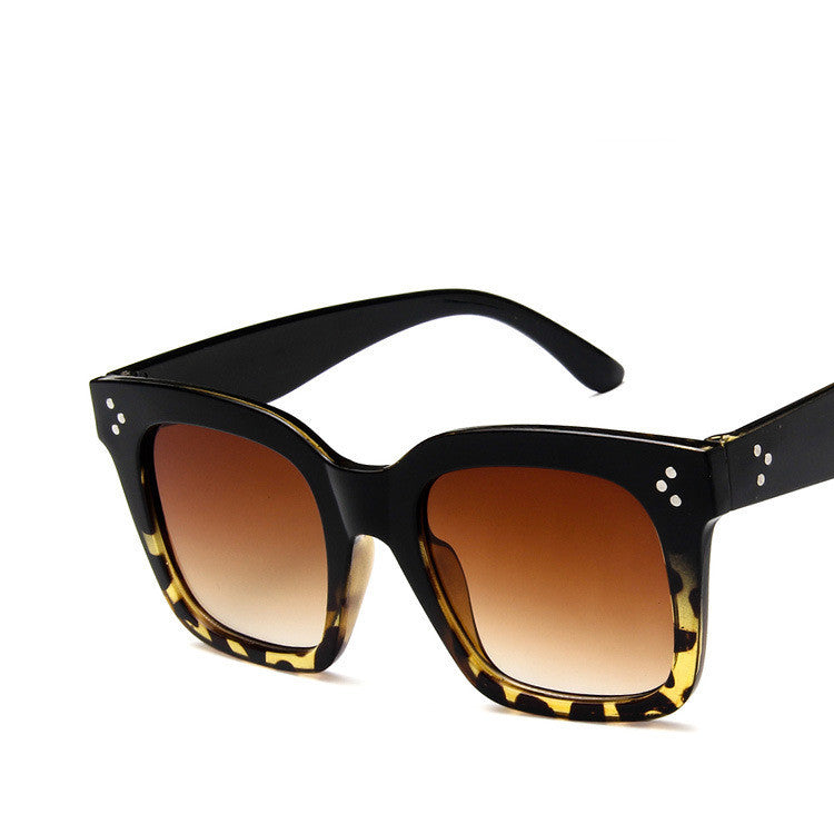 European And American Retro Square Frame Sunglasses