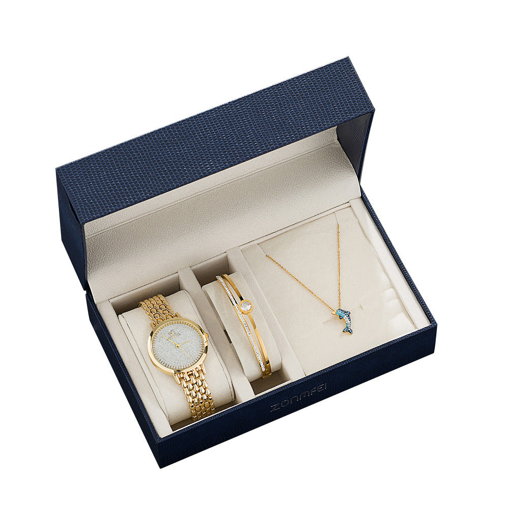 Luxury Watch Gifts For Women, Earrings, Ring, Necklace and Bracelet