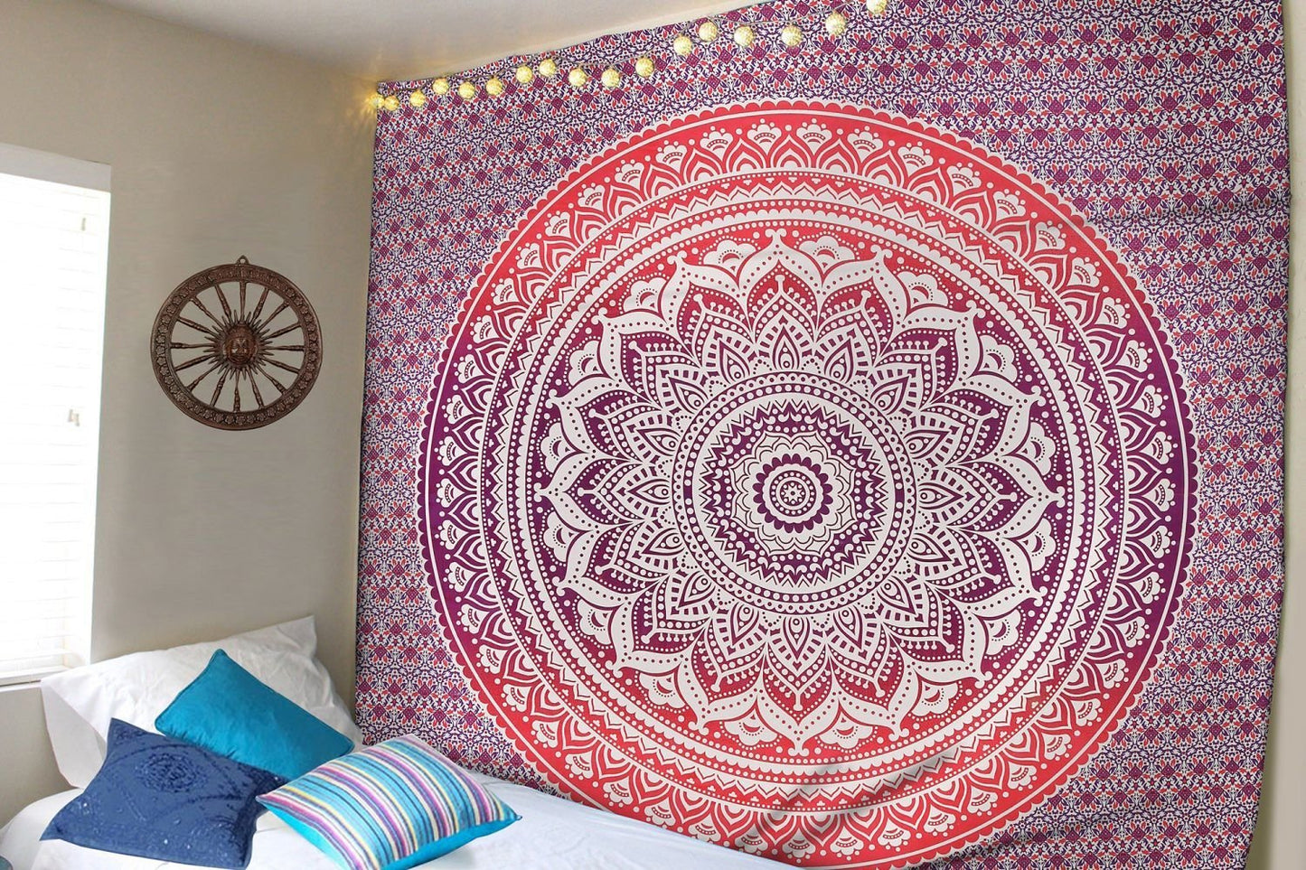 Indian Mandala Tapestry Wall Hanging Sandy Beach Throw Rug Blanket Camping Tent Travel Mattress Bohemian Sleeping Pad Tapestries