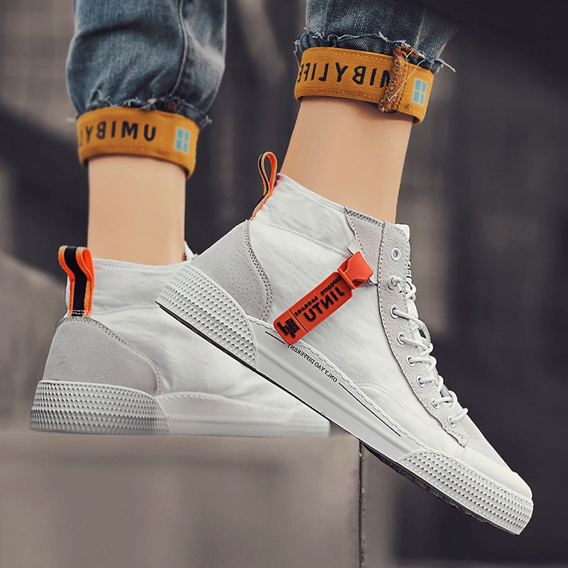 Breathable casual Korean men's high-top sneakers