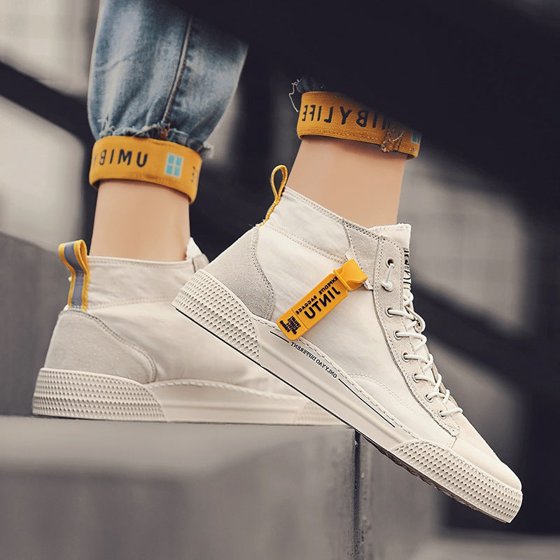 Breathable casual Korean men's high-top sneakers