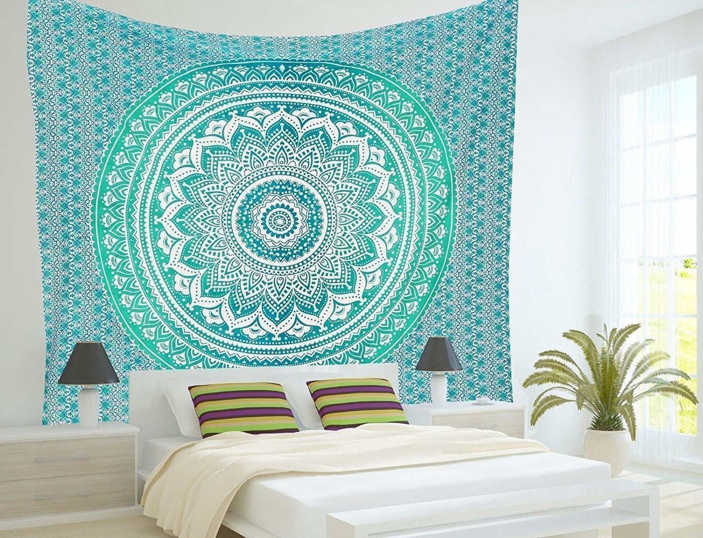 Indian Mandala Tapestry Wall Hanging Sandy Beach Throw Rug Blanket Camping Tent Travel Mattress Bohemian Sleeping Pad Tapestries