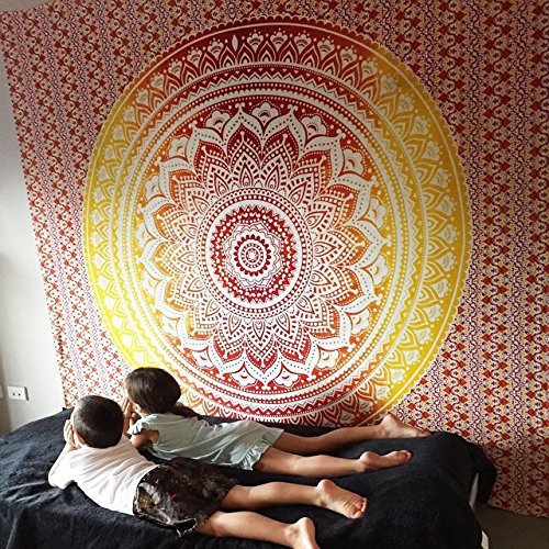 Indian Mandala Tapestry Wall Hanging Sandy Beach Throw Rug Blanket Camping Tent Travel Mattress Bohemian Sleeping Pad Tapestries