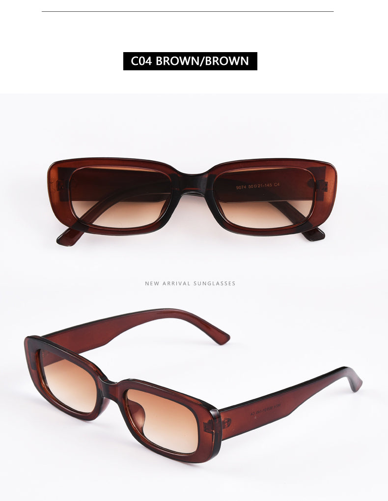 Women's square small frame sunglasses