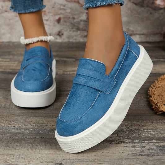 Round Toe Slip-on Shoes For Women