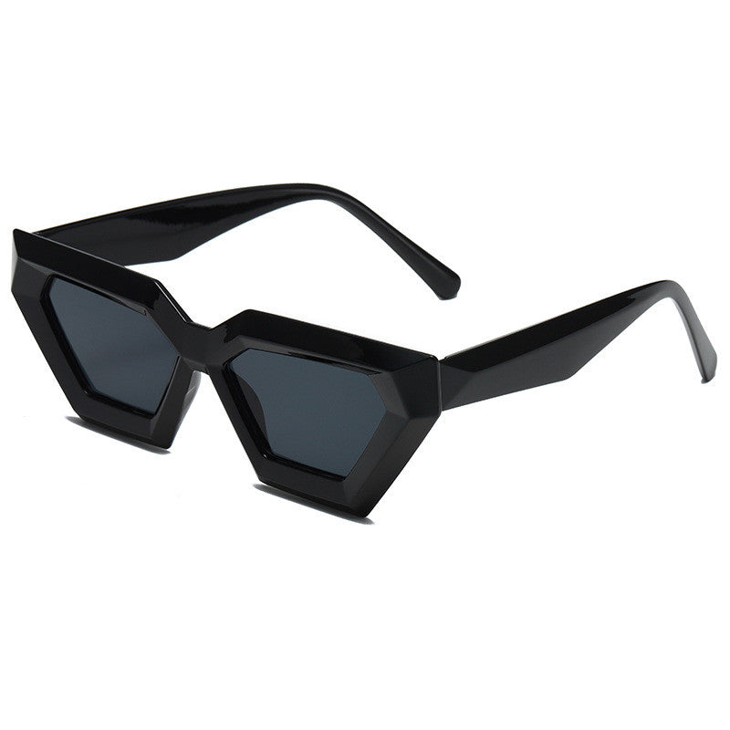 Square Black Thick Frame Sunglasses