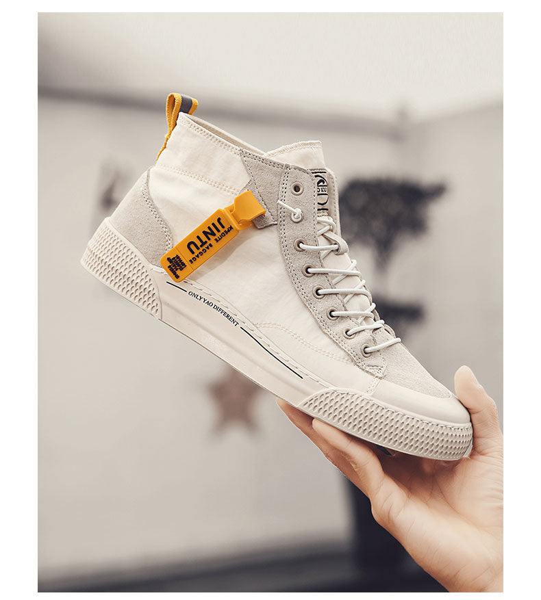 Breathable casual Korean men's high-top sneakers