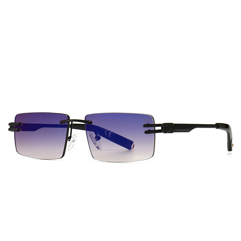 Retro Square Frame Narrow Sunglasses