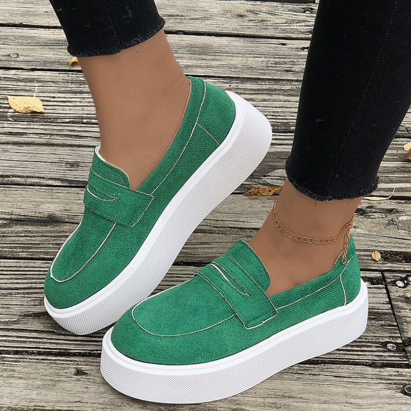 Round Toe Slip-on Shoes For Women