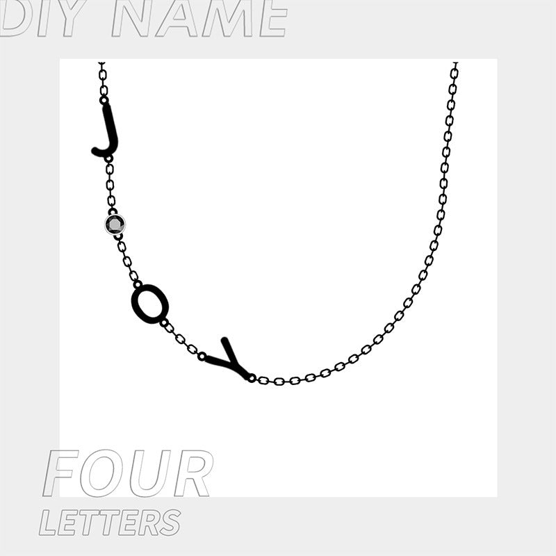 Stainless Steel 26 English Letter Name Necklace