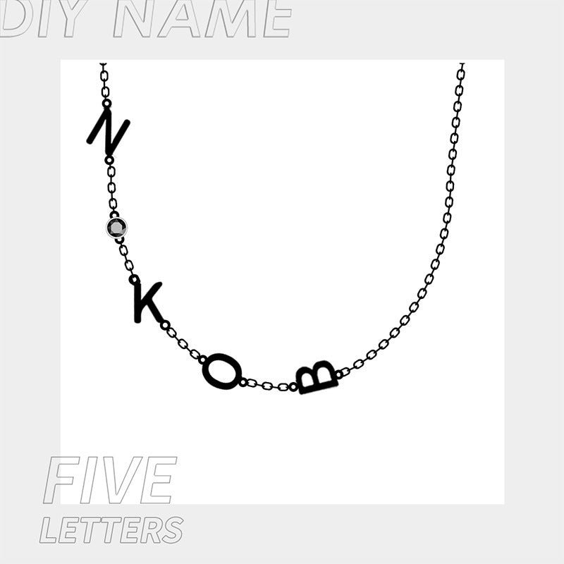 Stainless Steel 26 English Letter Name Necklace