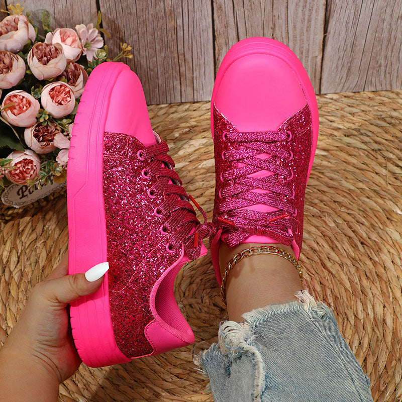 Women Glitter Design Trendy Shoes