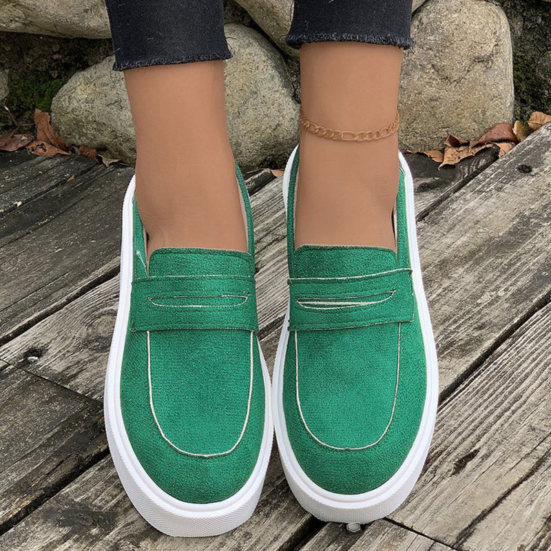 Round Toe Slip-on Shoes For Women