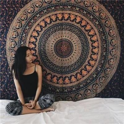 Indian Mandala Tapestry Wall Hanging Sandy Beach Throw Rug Blanket Camping Tent Travel Mattress Bohemian Sleeping Pad Tapestries