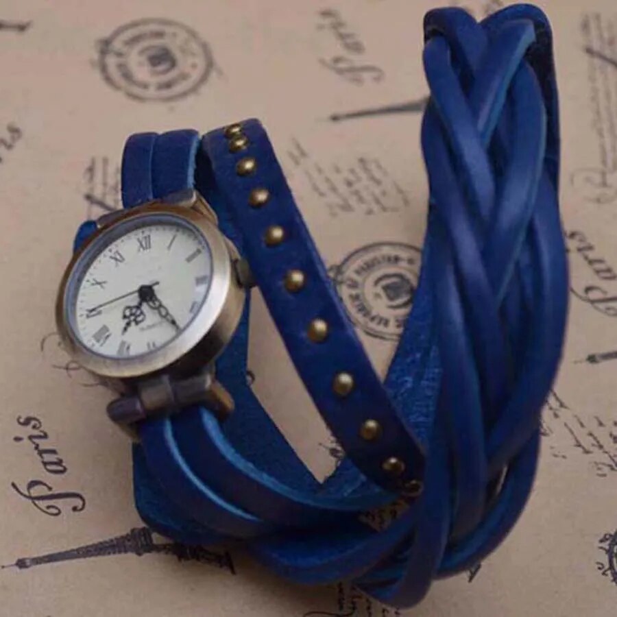 Weave Braid Women Leather Strap Watch