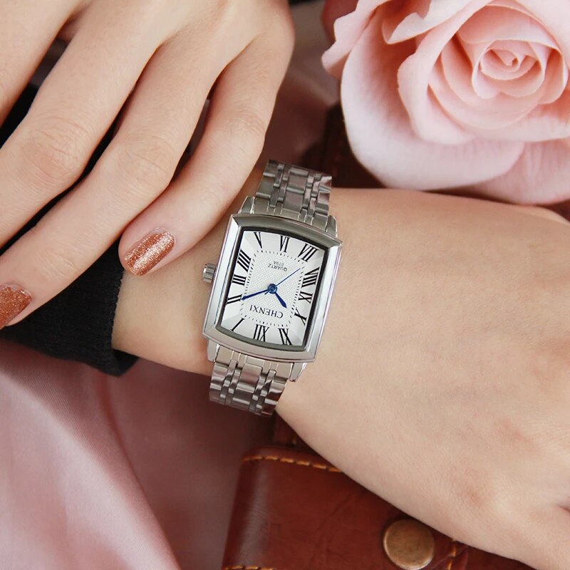 Unisex Silver Stainless Steel Quartz Watch