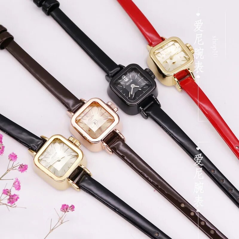 Leather Dress Bracelet Watch