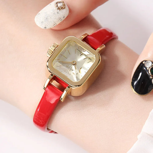 Leather Dress Bracelet Watch