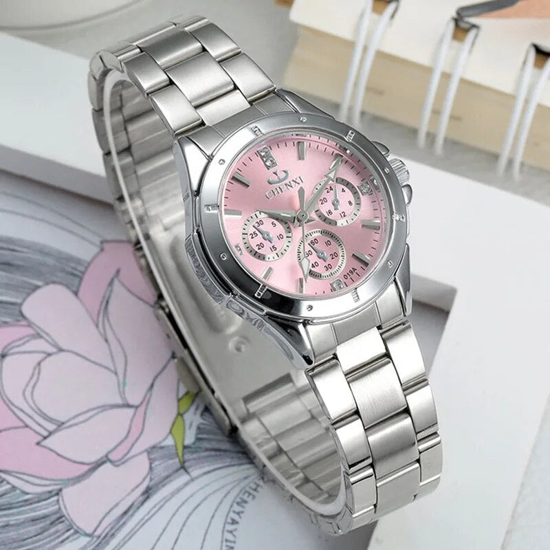 Ladies Silver Stainless Steel Wrist watch