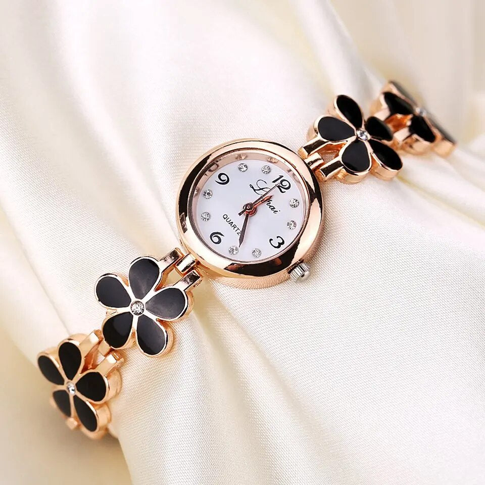 Luxury Crystal Fashion Bracelet Quartz Wristwatch