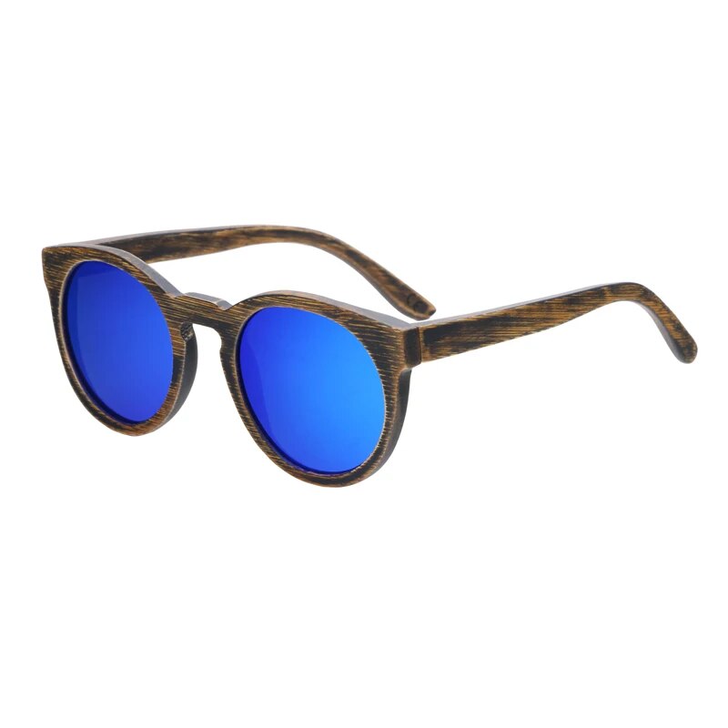 Round Frame Fashion Bamboo Sunglasses