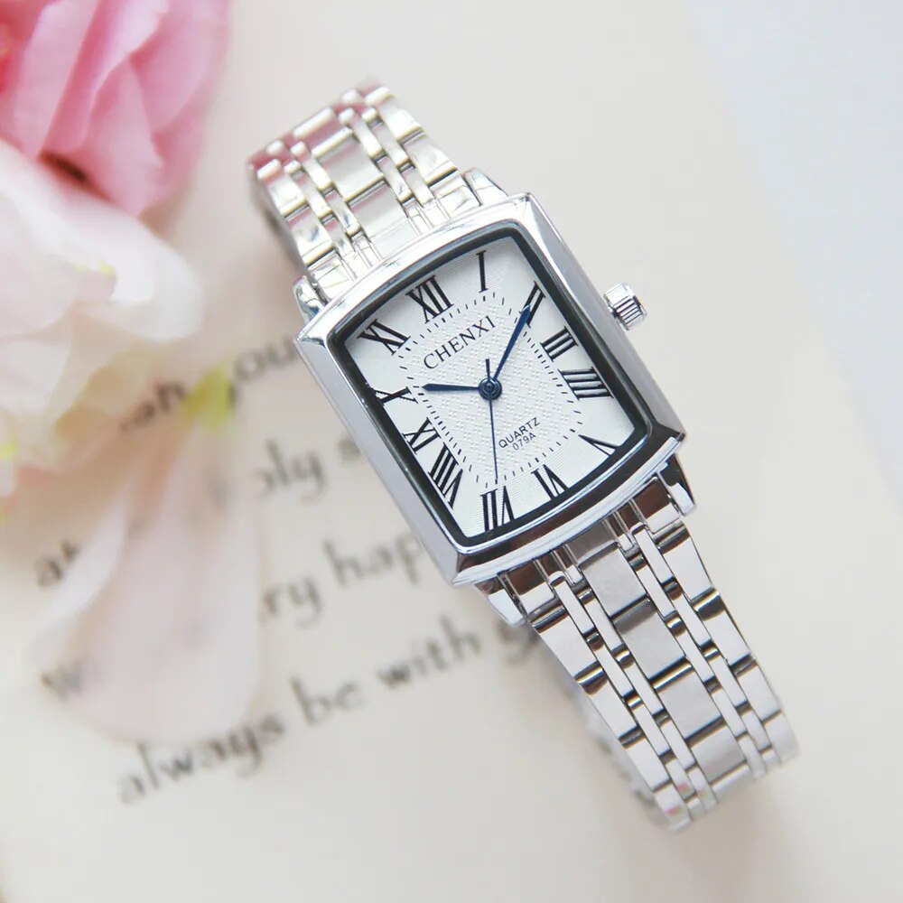 Unisex Silver Stainless Steel Quartz Watch