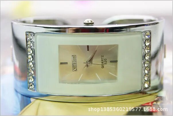 Fashion Square Diamond Ladies Bracelet Watch