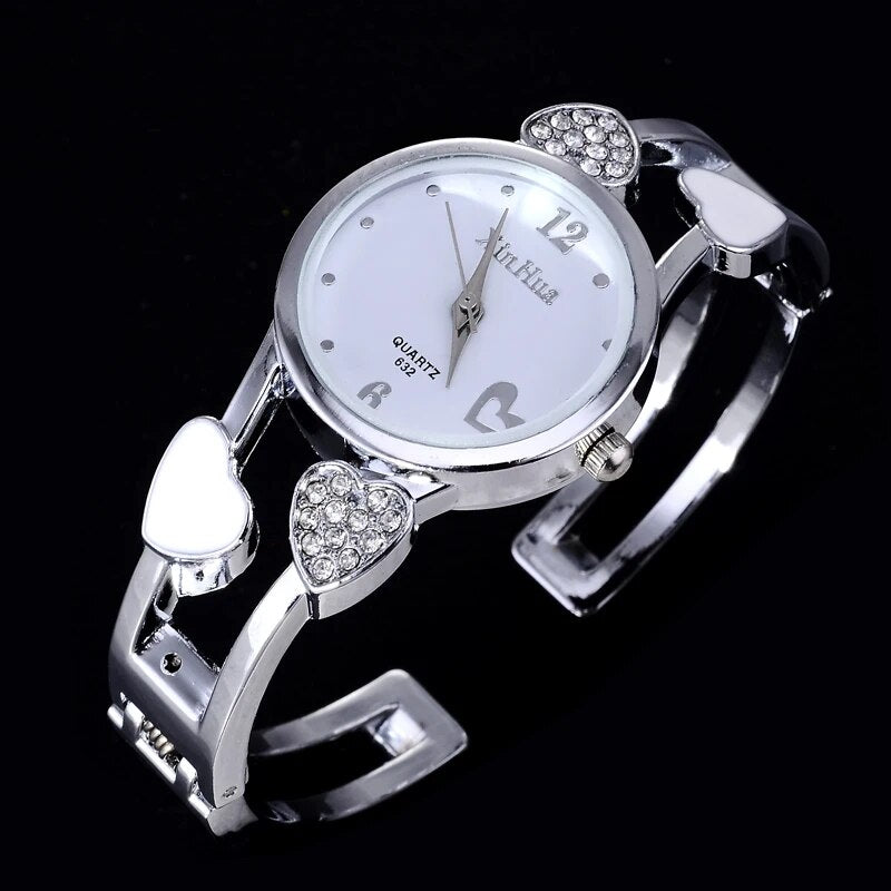 Heart shaped bracelet watch