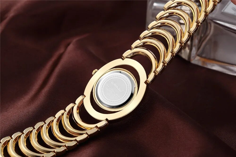 Women Gold Luxury  bracelet  Quartz-Watch