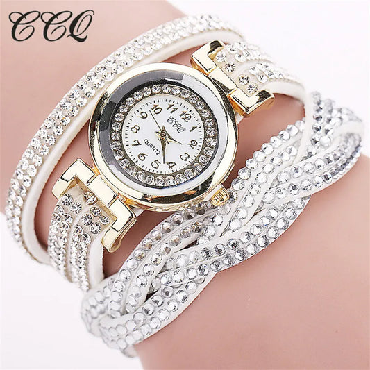 Women Rhinestone Bracelet Quartz Wristwatch