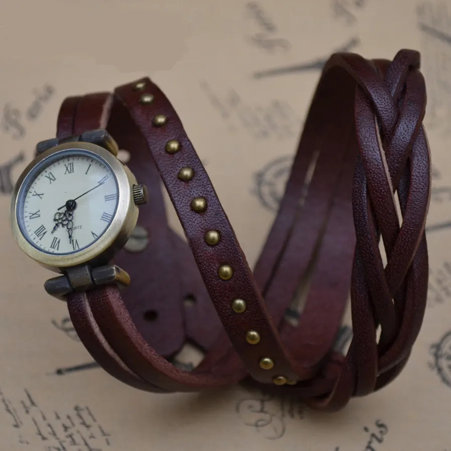 Weave Braid Women Leather Strap Watch