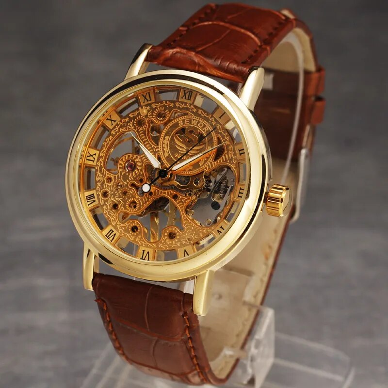 Men Skeleton Military Wristwatch