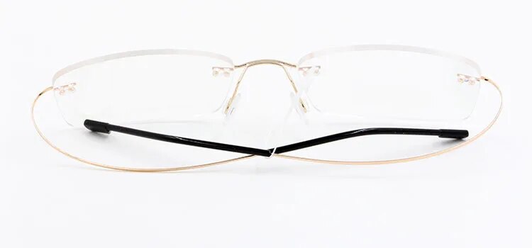 Fashion Unisex Eyeglasses Titanium Alloy Rimless Optical Frame Spectacle Eyewear