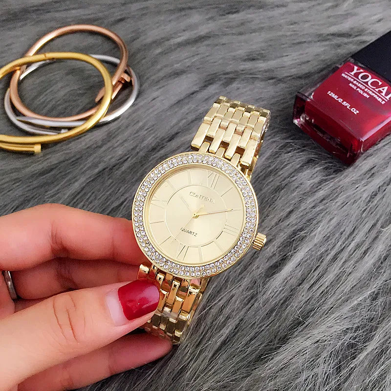 Rose Gold Women Luxury Watch.