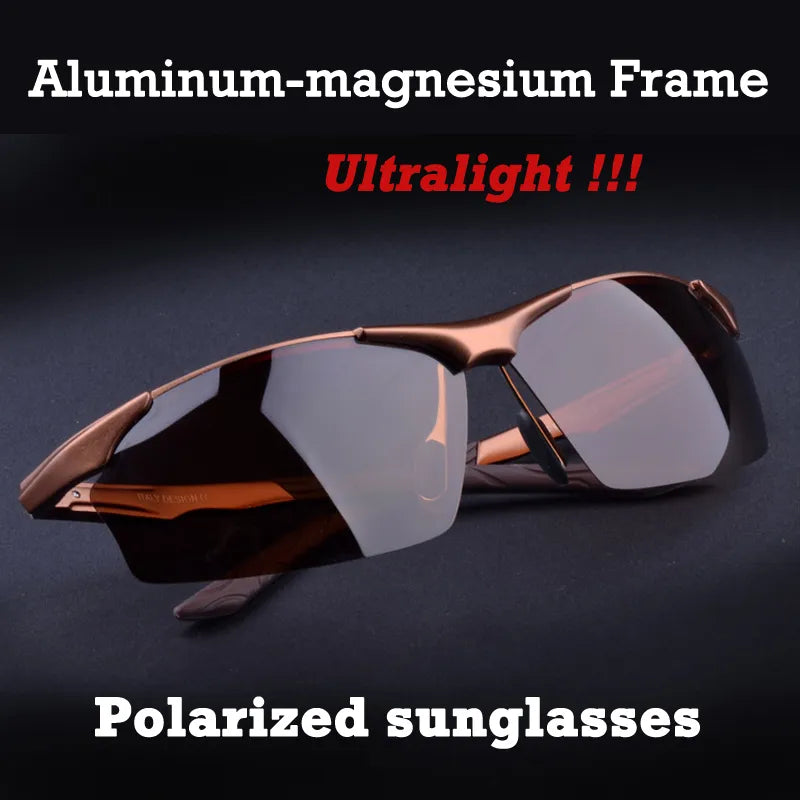 Hot Aluminum alloy men's polarized sunglasses