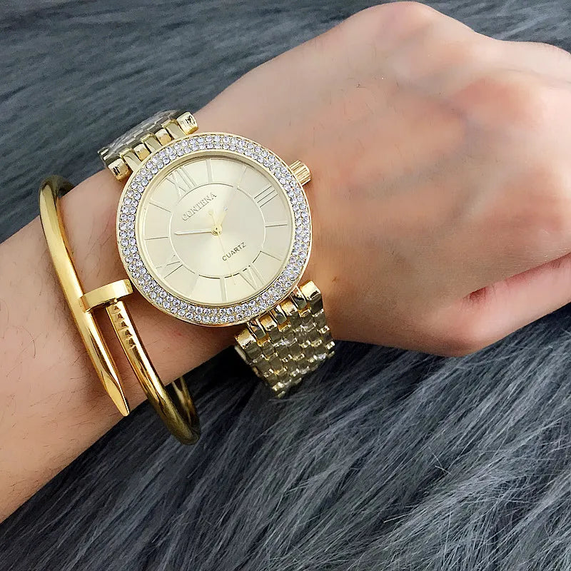 Rose Gold Women Luxury Watch.