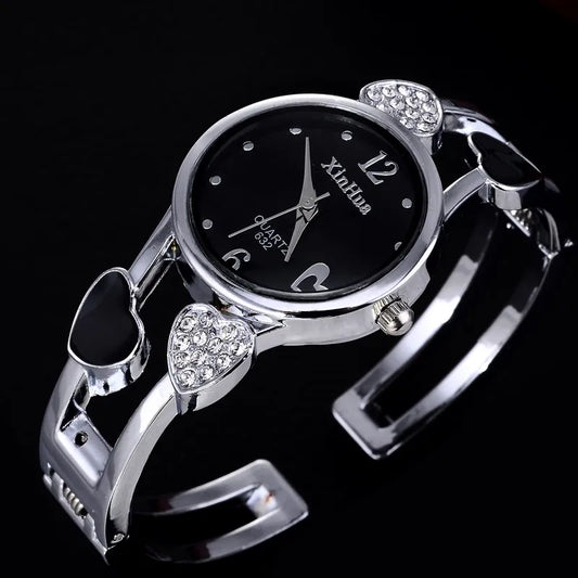 Heart shaped bracelet watch