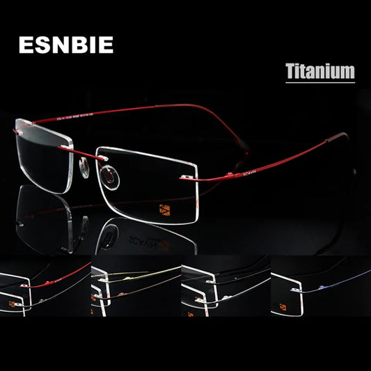 Computer Rimless Titanium Glasses