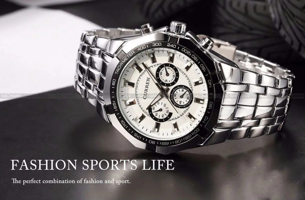 Stainless steel Sports Wrist watch