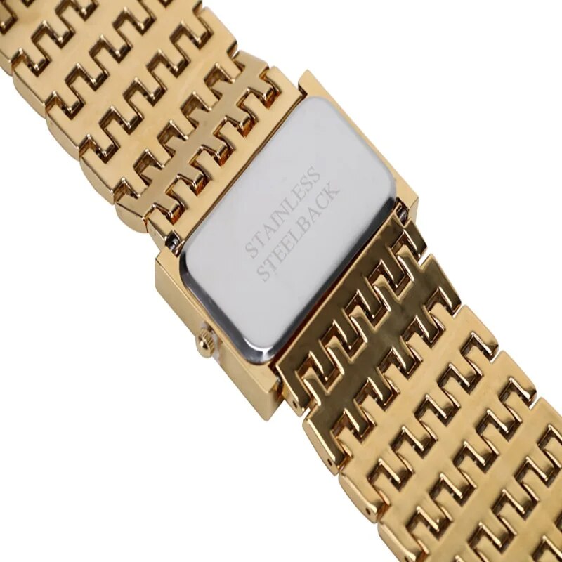 New Stainless Steel Chain Fashion Gold Watch