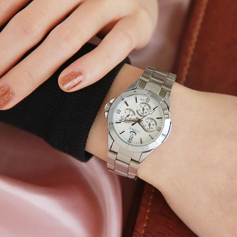 Ladies Silver Stainless Steel Wrist watch