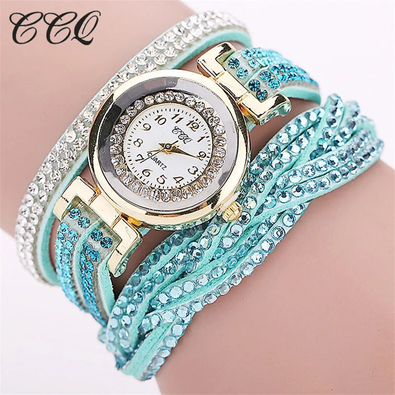 Women Rhinestone Bracelet Quartz Wristwatch