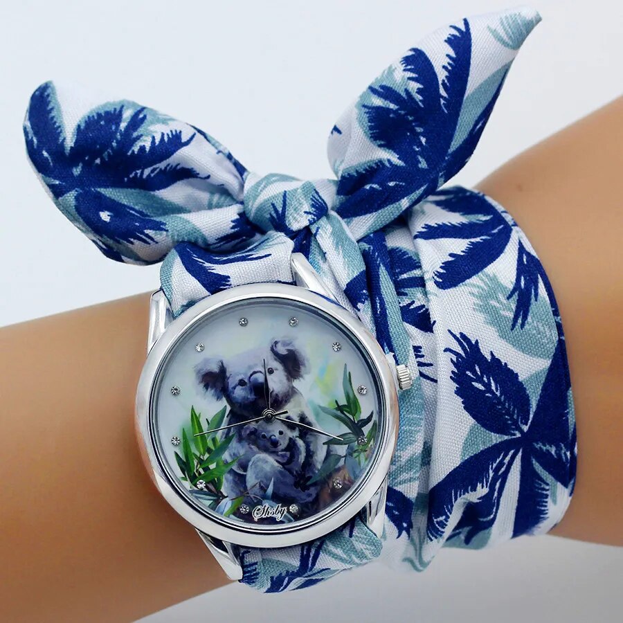 New Floral Chiffon Sweet Girls Watch