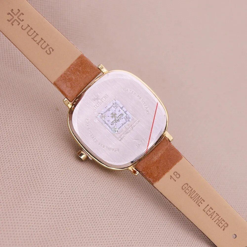 Women's Sequin Leather Watch, For Girl Birthday Gift Box