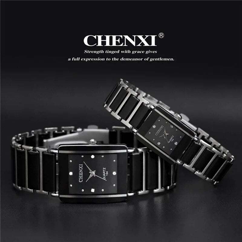 Women Classic Black Ceramics Wristwatch