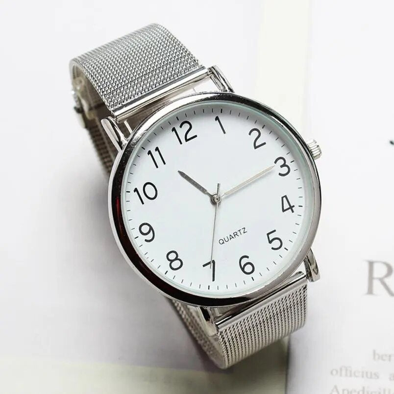 Fashion Women Steel Mesh Quartz Watch