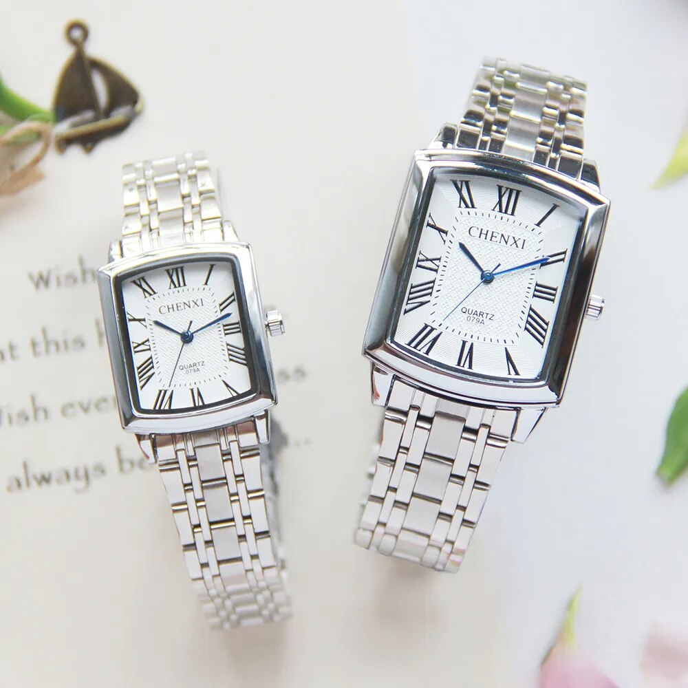 Unisex Silver Stainless Steel Quartz Watch