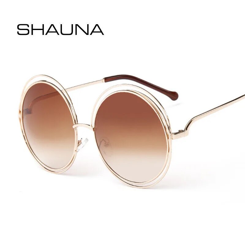 Women Vintage Oversize Round Sunglasses