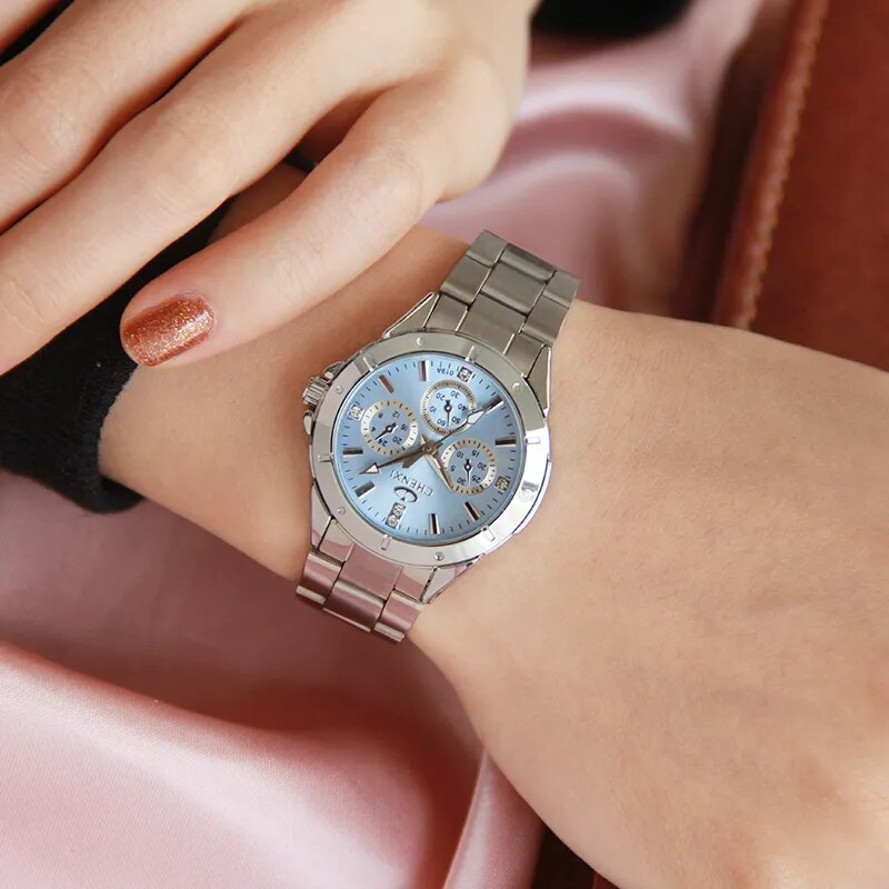 Ladies Silver Stainless Steel Wrist watch