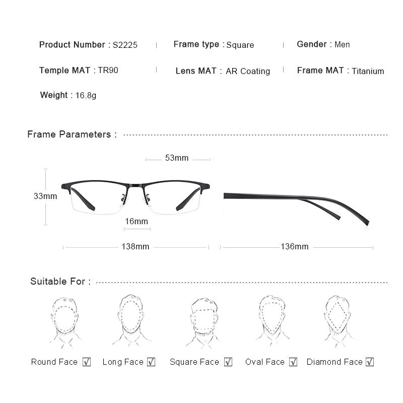 Men Optical Frames Eyeglasses